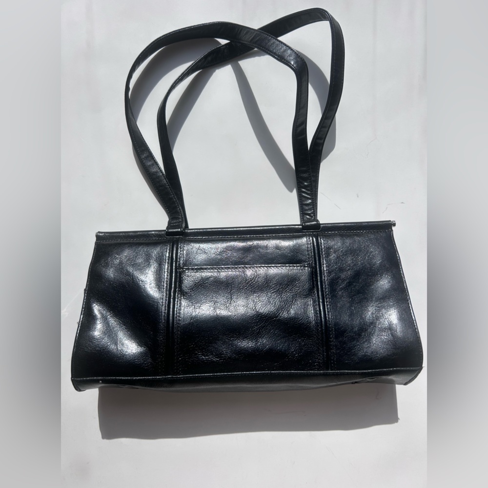 Baci Classic Black Leather Shoulder Bag - Picture 7 of 8